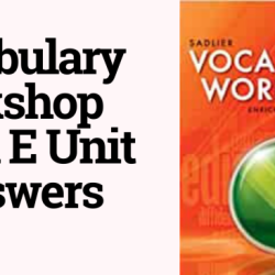 Vocabulary workshop level e unit 3 answer key